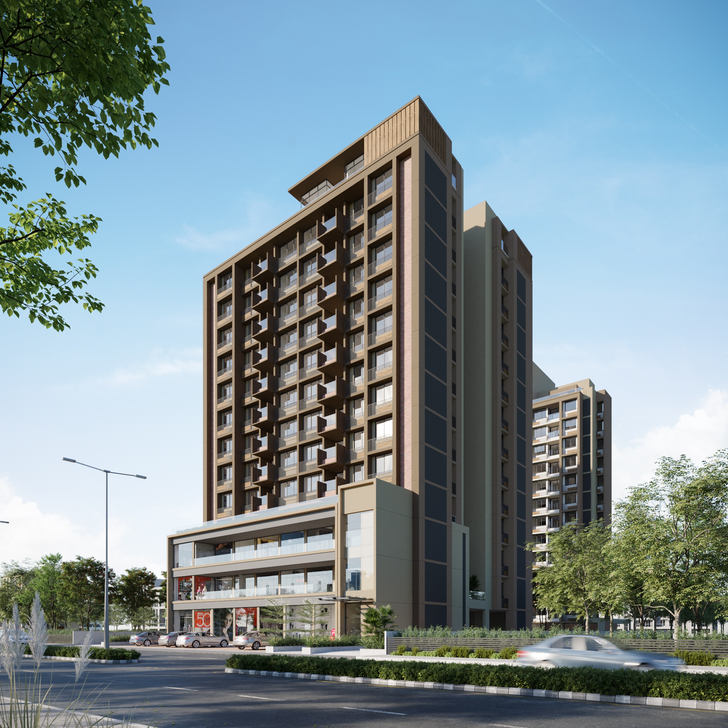 1100 Sq.FT Showroom Ground Floor for Rent in Gota Ahmedabad